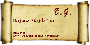Bajusz Gajána névjegykártya